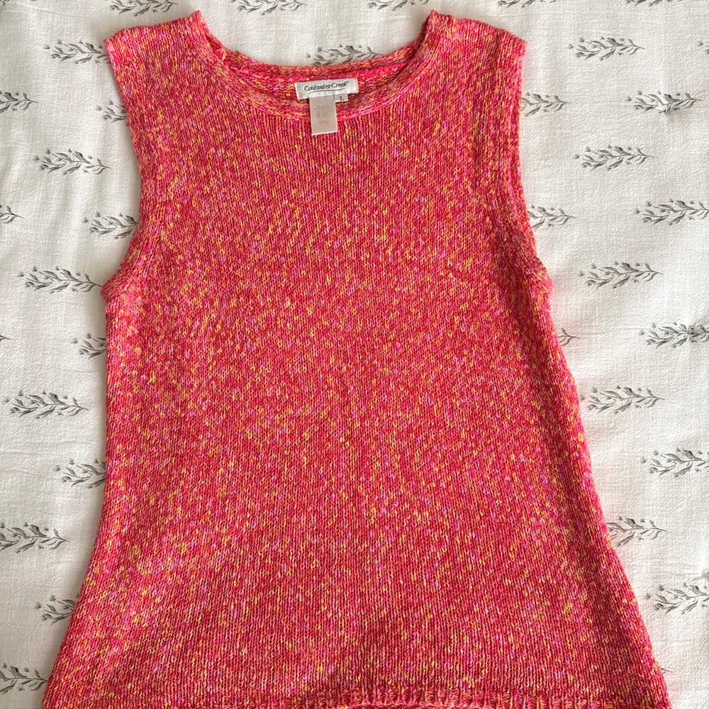 Coldwater Creek Pink and Orange Knit Top